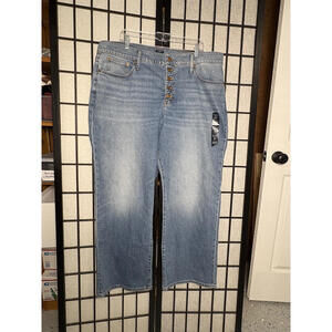 NWT J Crew Full Length Wide Leg‎ All Day Stretch Jeans Button Fly 35